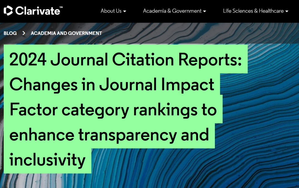 Những thay đổi đáng chú ý về Chỉ số tác động (Impact factor) của